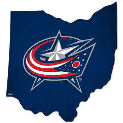 Columbus Blue Jackets Team Color Logo State Sign