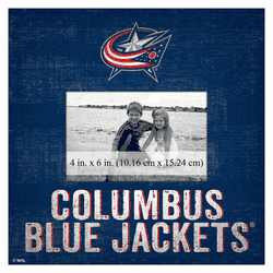 Columbus Blue Jackets Team Name 10"x10" Frame  Sign