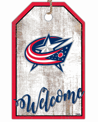 Columbus Blue Jackets Welcome Team Tag 11x19 Sign