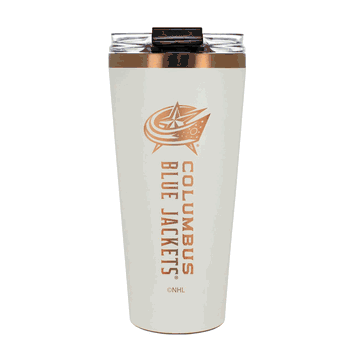 Columbus Bluejackets 32oz Crème and Copper Big Slim Tumbler with Straw