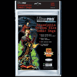 Comic Bags - Golden Size - Resealable (100 per pack)
