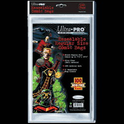 Comic Bags - Regular Size - Resealable (100 per pack)