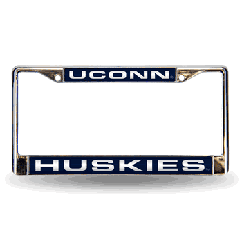 Connecticut Huskies Blue Laser Chrome Frame