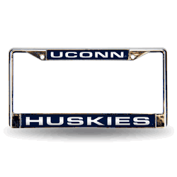 Connecticut Huskies Blue Laser Chrome Frame