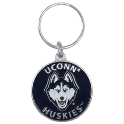 Connecticut Huskies Carved Metal Key Chain