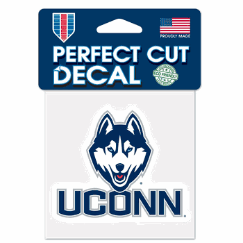Connecticut Huskies Decal 4x4 Perfect Cut Color