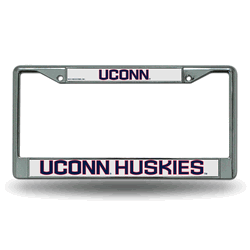 Connecticut Huskies Standard Chrome Frame with Plastic Inserts 12" x 6" Car/Truck Auto Accessory