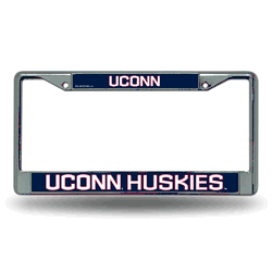 Connecticut Huskies UCONN 12" x 6" Chrome Frame With Decal Inserts