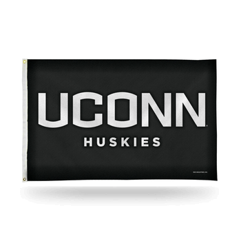 Connecticut Huskies UCONN Carbon Fiber 3' x 5' Banner Flag