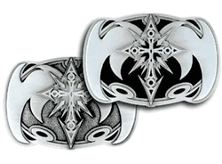 Cross with Wings Oversized Belt Buckle