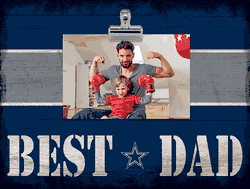 Dallas Cowboys 10" x 8" Best Dad with Stripe Clip Frame