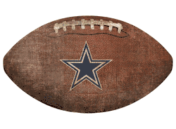 Dallas Cowboys 12" Football Shaped Sign