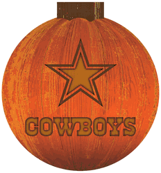 Dallas Cowboys 12 in. Halloween Pumpkin Sign