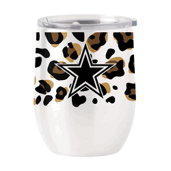 Dallas Cowboys 16oz Neutral Leopard Stainless Curved Beverage