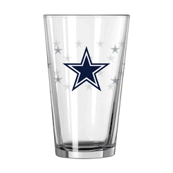 Dallas Cowboys 16oz Satin Etch Pint Glass