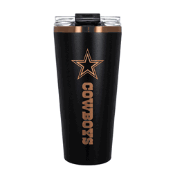 Dallas Cowboys 32oz Black and Copper Big Slim with Straw