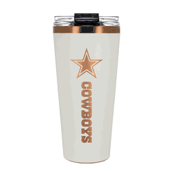 Dallas Cowboys 32oz Crme and Copper Big Slim Tumbler with Straw