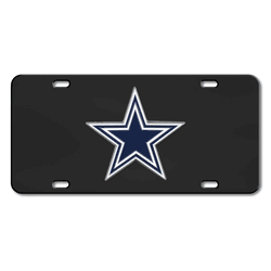 Dallas Cowboys 3D Black License Plate