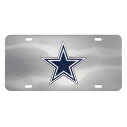 Dallas Cowboys 3D Stainless Steel License Plate