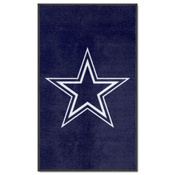 Dallas Cowboys 3X5 High-Traffic Mat with Durable Rubber Backing - Portrait Orientation