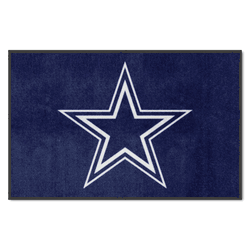 Dallas Cowboys 4X6 High-Traffic Mat with Durable Rubber Backing - Landscape Orientation