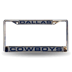 Dallas Cowboys Alternate 12" x 6" Laser Cut Chrome Frame