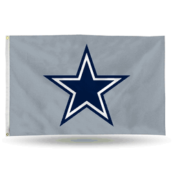 Dallas Cowboys Banner Flag (3X5) - Silver Background W/Star