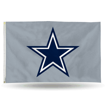 Dallas Cowboys Banner Flag (3X5) - Silver Background W/Star