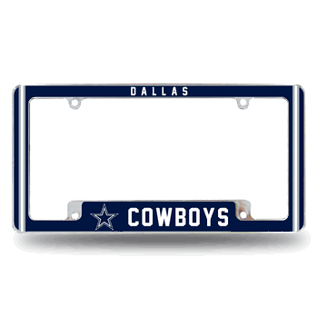 Dallas Cowboys Alternate Design All Over Chrome Frame