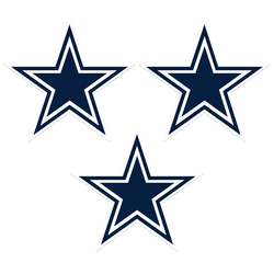 Dallas Cowboys Auto Decal 3 Pack