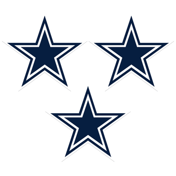 Dallas Cowboys Auto Decal 3 Pack