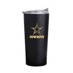 Dallas Cowboys Black 20oz Foil Powder Coat Tumbler