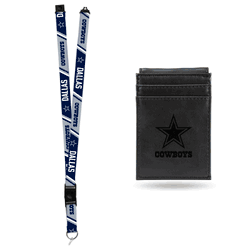 Dallas Cowboys Black Front Pocket Wallet Set