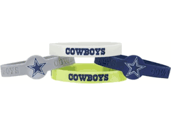 Dallas Cowboys Bracelets 4 Pack Silicone