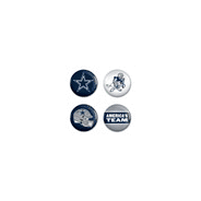 Dallas Cowboys Buttons 4 Pack