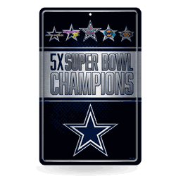 Dallas Cowboys Champ 11" x 17" Metal Home Dcor Sign