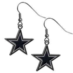 Dallas Cowboys Chrome Dangle Earrings