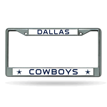 Dallas Cowboys Standard Chrome Frame with Plastic Inserts 12