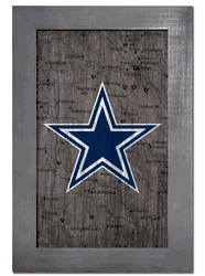 Dallas Cowboys City Map 11x19 Sign