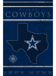 Dallas Cowboys Coordinates 17x26