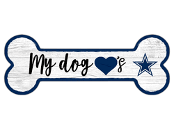 Dallas Cowboys Dog Bone 6x12 Sign