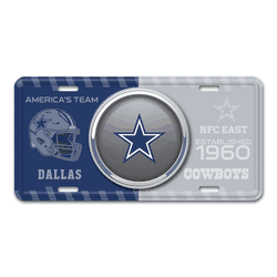 Dallas Cowboys Embossed Metal License Plate