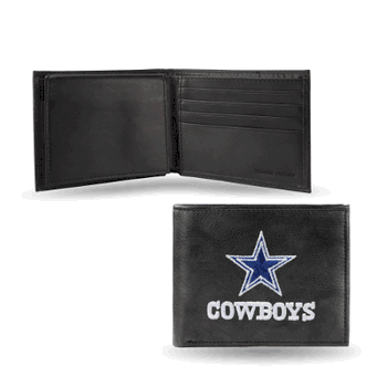 Dallas Cowboys  Embroidered Genuine Leather Billfold Wallet 3.25