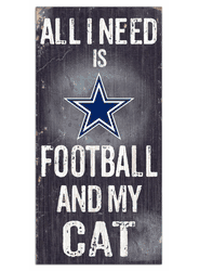 Dallas Cowboys Football and My Cat 6x12 Sign