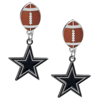 Dallas Cowboys Football Stud Earrings