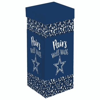 Dallas Cowboys Glass 17oz Wine Stemmed Boxed