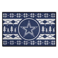 Dallas Cowboys Holiday Sweater Starter Mat Accent Rug - 19in. x 30in.