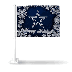 Dallas Cowboys Holiday Themed Car Flag