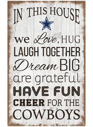 Dallas Cowboys In This House 11x19 Sign