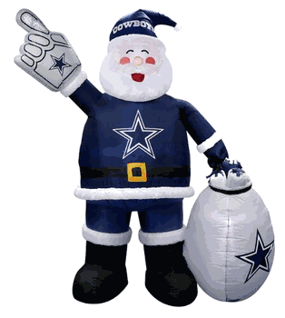 Dallas Cowboys 7 FT Inflatable Santa